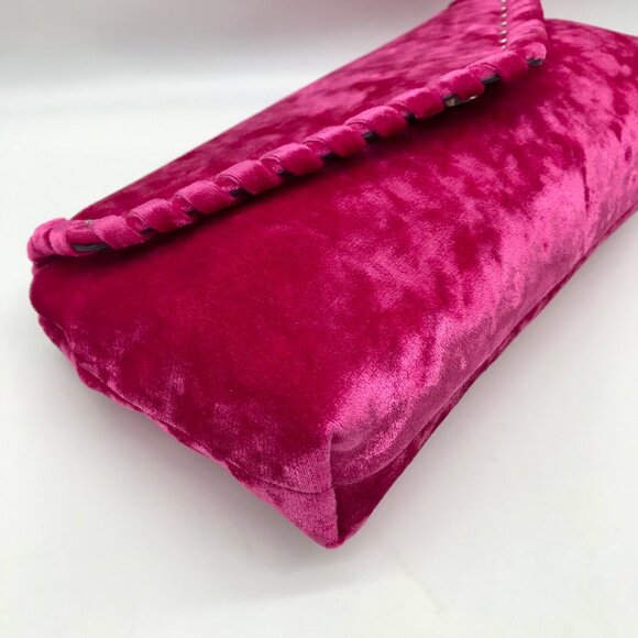 Rebecca Minkoff Pink Velvet Whip Envelope Clutch Bag - Picture 6 of 11